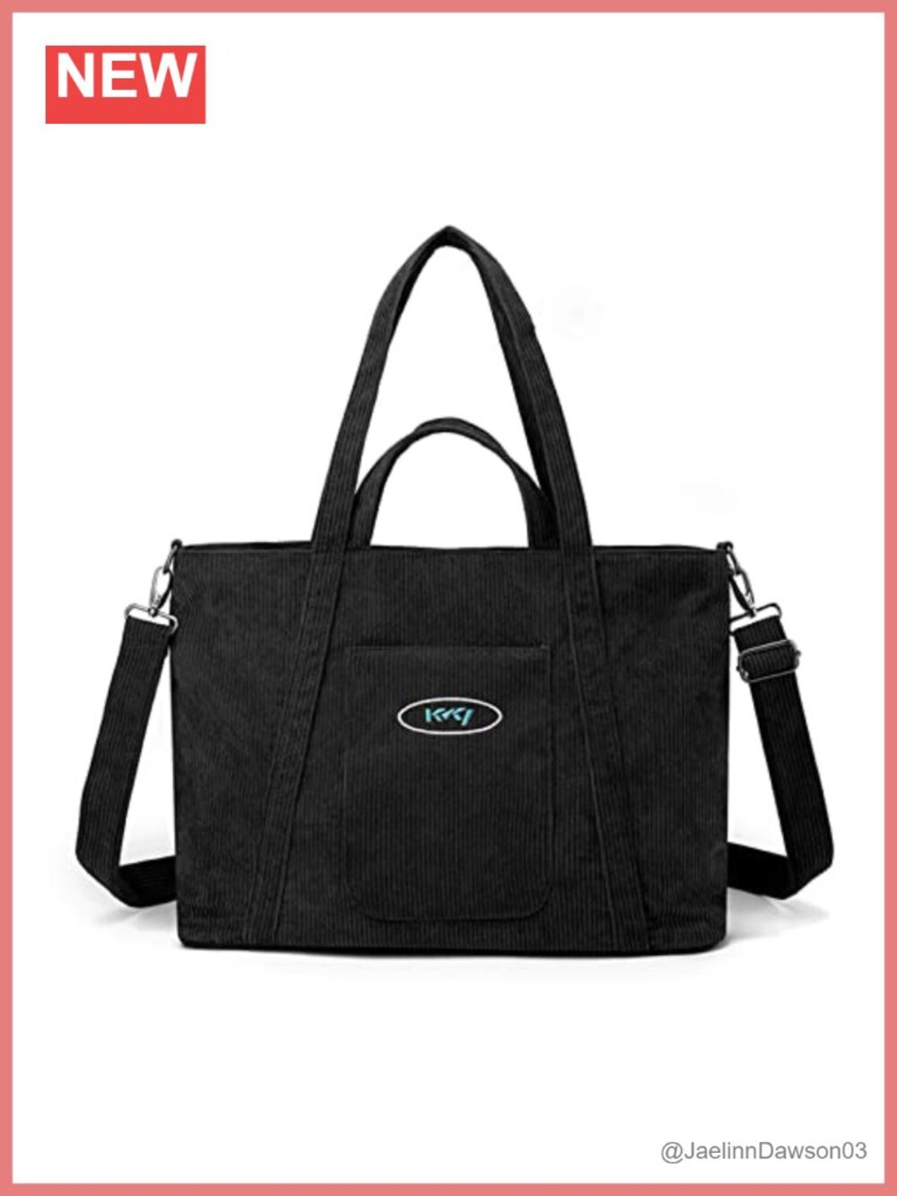 Corduroy Tote Bag Large Capacity Crossbody Shoulder Bag Zipper